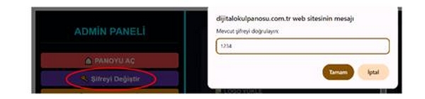 Şifreyi Değiştir