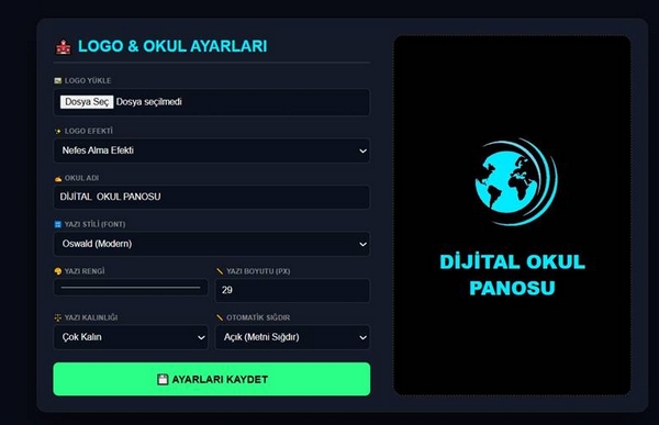 Logo ve Okul Ayarları